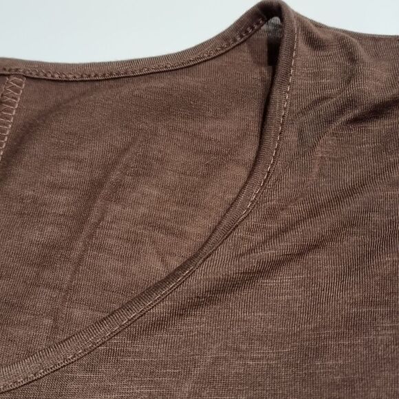 New 'Hola Beaches' T-Shirt Cover Up Dress In Cafe - Picture 4 of 10